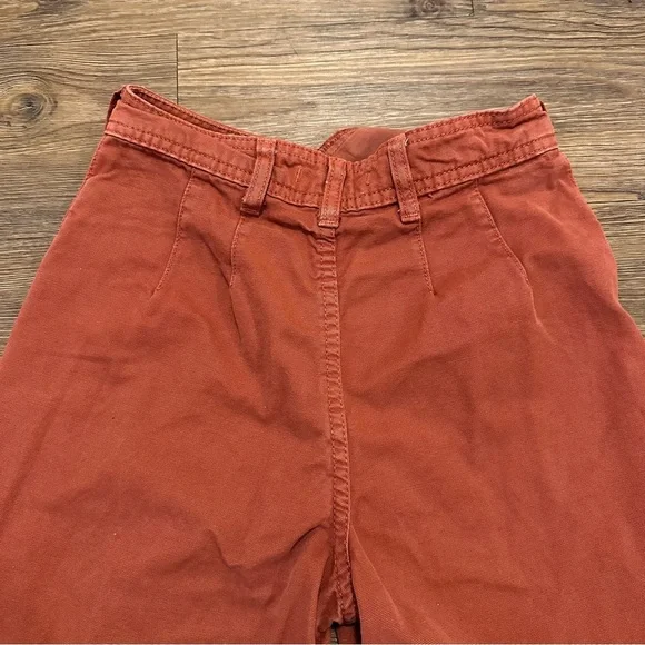 Free People “We The Free” Rust Brown Wide Leg Chino Pants | Size 24 - Picture 10 of 11